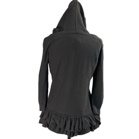 Vintage Black Juicy Couture Cashmere Blend Hoodie Sweater Size Medium - Picture 2 of 8